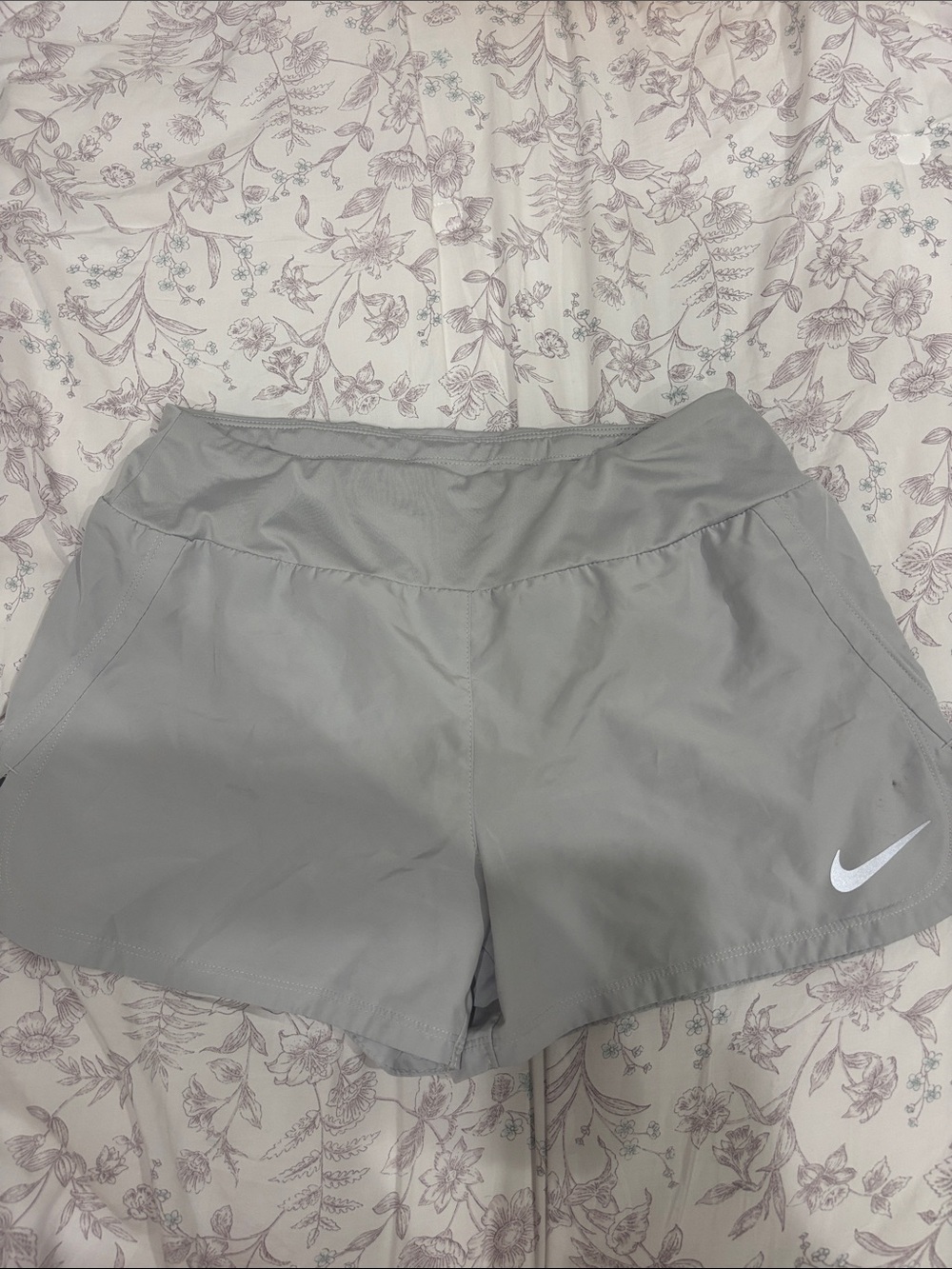 Nike Women's Light Gray Athletic Shorts